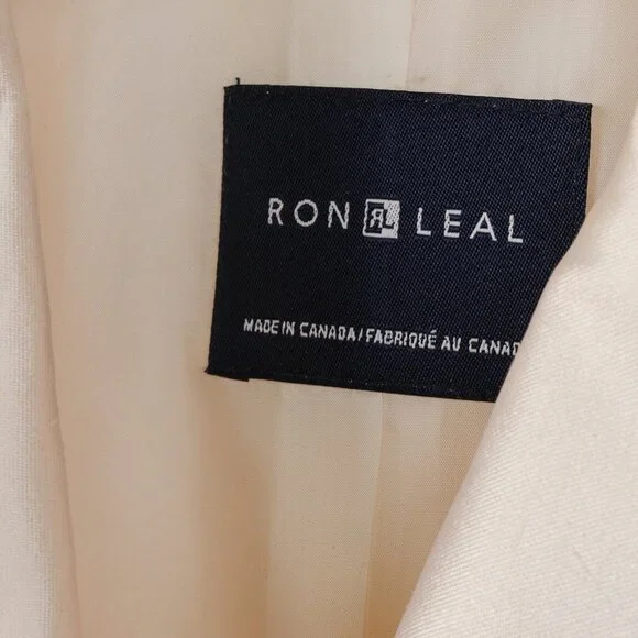 Ron Leal Vintage Classic Off White Raw Silk Blazer - Picture 4 of 9